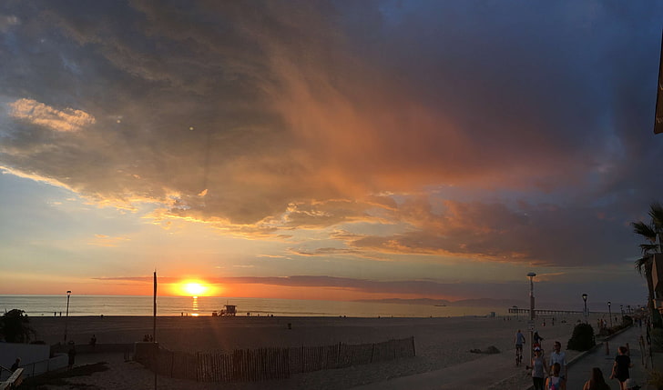 Südkalifornien Strandsonnenuntergang, HD-Hintergrundbild