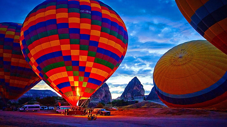 montgolfières, cappadoce, air, ballons, ballon, Fond d'écran HD