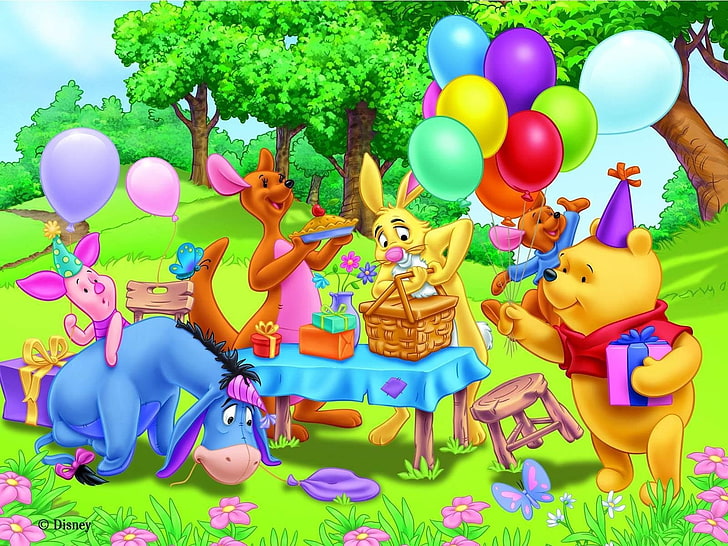 Winnie the Pooh wallpaper, TV Show, Winnie The Pooh, Eeyore, Kanga, Piglet (Winnie The Pooh), Rabbit, HD wallpaper