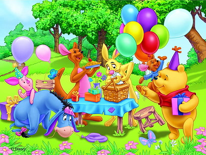 Winnie the Pooh wallpaper, TV Show, Winnie The Pooh, Eeyore, Kanga, Piglet (Winnie The Pooh), Rabbit, HD wallpaper HD wallpaper