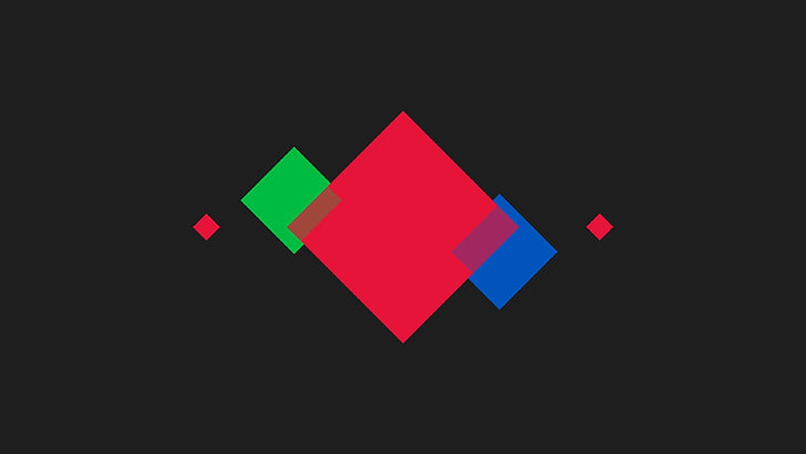 zielony, czerwony i niebieski kwadrat clipart, nowoczesny, Tapety HD
