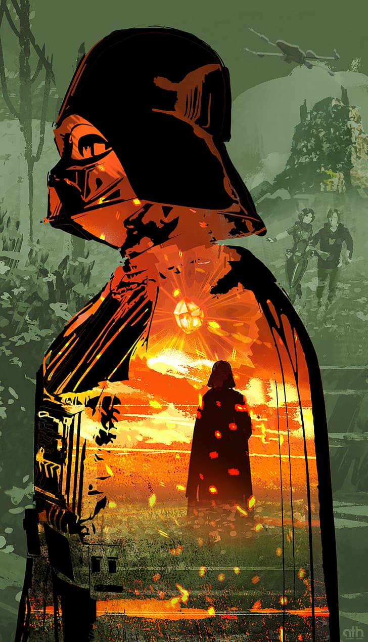 Star Wars, Darth Vader, Luke Skywalker, Leia Organa, X-wing, explosion, HD wallpaper