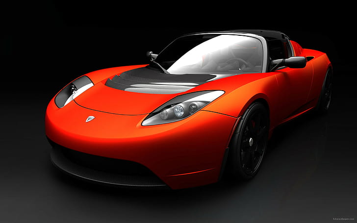 Tesla Roadster Sports Car, sports, roadster, tesla, HD wallpaper