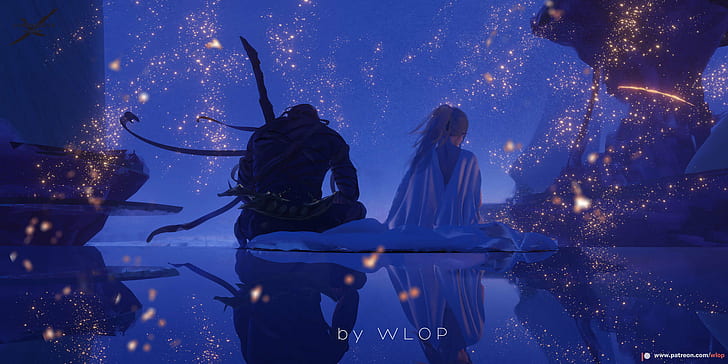 WLOP, Ghost Blade, Anime Girls, HD-Hintergrundbild