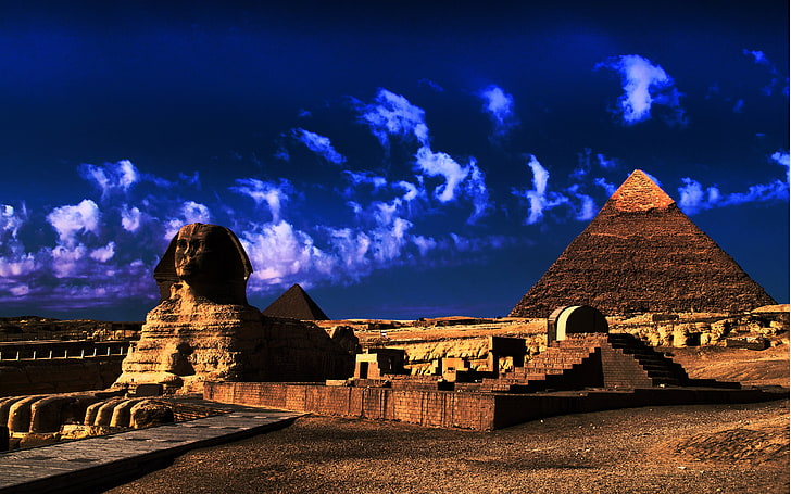 Sphinx Besar Giza Kairo Sphinx Dari Giza Adalah Patung Batu Kapur dari Makhluk Mistis Dengan Tubuh Singa Dan Kepala Manusia Wallpaper Hd Untuk Desktop 4288 X2680, Wallpaper HD