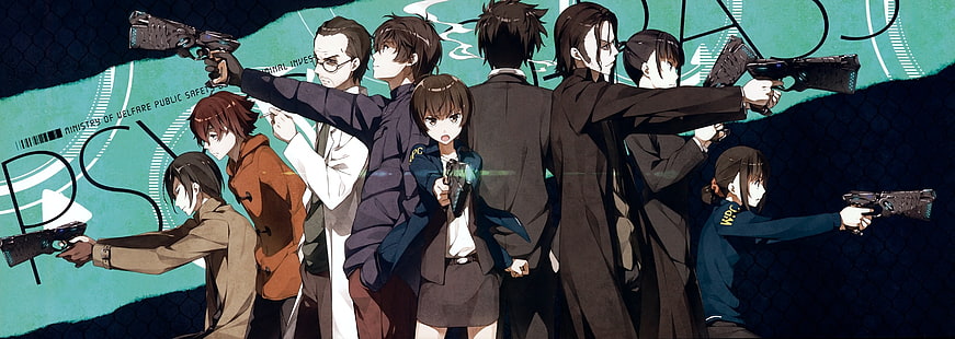 Psycho-Pass, Kougami Shinya, Tsunemori Akane, Tapety HD HD wallpaper