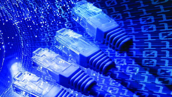 niebieski, technologia, lekki, kobaltowy błękit, Internet, elektryczny błękit, produkt, system binarny, sieć komputerowa, kabel, energia, światłowód, kabel elektryczny, Tapety HD