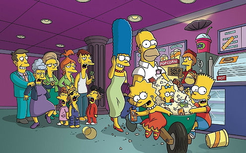 The Simpsons HD, tecknad film / serietidning, the, simpsons, HD tapet HD wallpaper