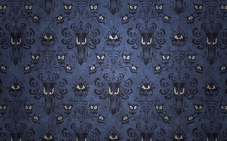blue textile, Disney, Haunted Mansion, HD wallpaper