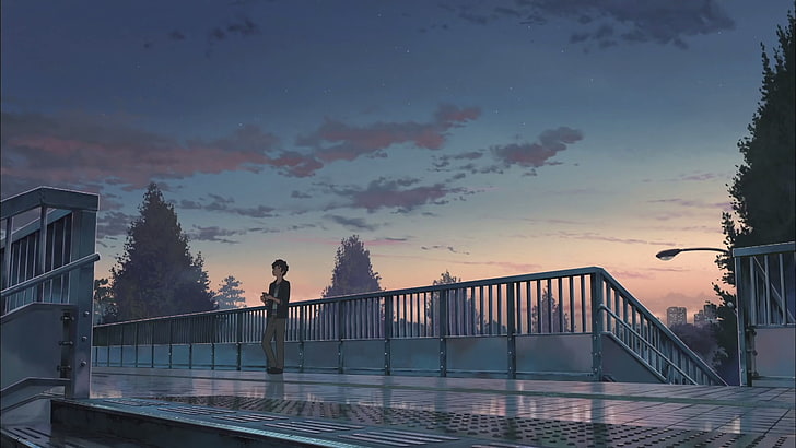 Ilustracja Kimi no Nawa, Anime, Twoje imię., Zachód słońca, Tapety HD