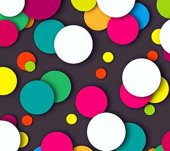 مجموعة حاوية بلاستيكية ملونة متنوعة ، دائرة ، نمط، خلفية HD HD wallpaper