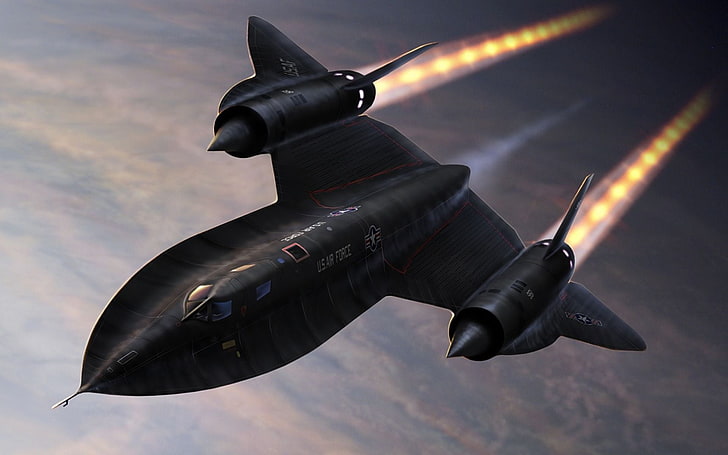 록히드 Sr-71 블랙 버드, 검은 전투기, 항공기 / 비행기, 록히드, 항공기, HD 배경 화면