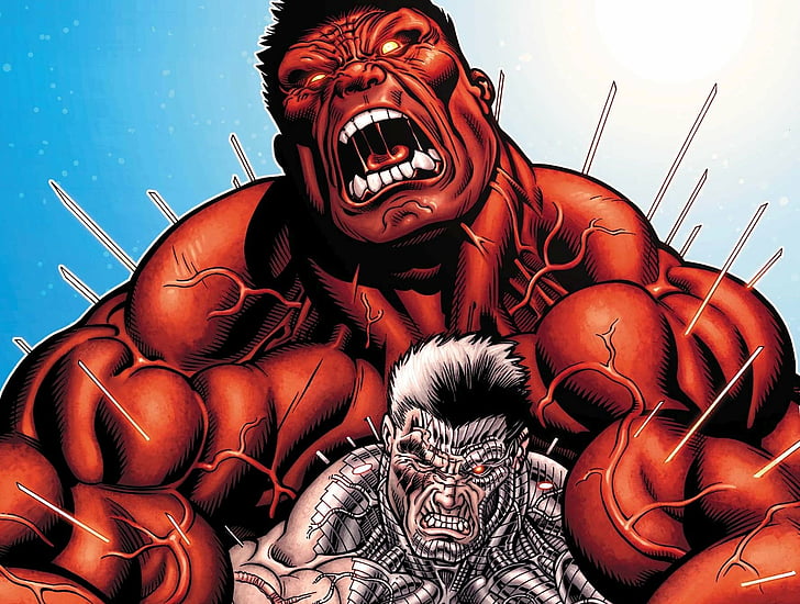 كاريكاتير ، Red Hulk ، Cable (Marvel Comics)، خلفية HD