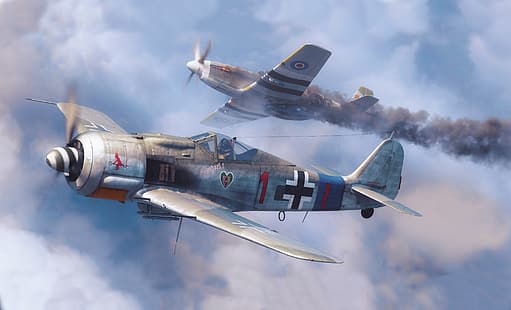 La seconda guerra mondiale, fw 190, Focke-Wulf, Focke-Wulf Fw 190, aereo, guerra, aereo, Sfondo HD HD wallpaper