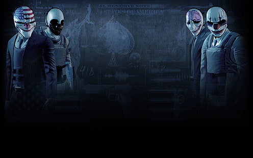 Payday 2 poster, Payday 2, video games, HD wallpaper HD wallpaper
