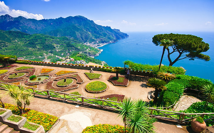 Ravello Vista de la costa de Amalfi Italia Foto Wallpaperhd 3840 × 2400, Fondo de pantalla HD
