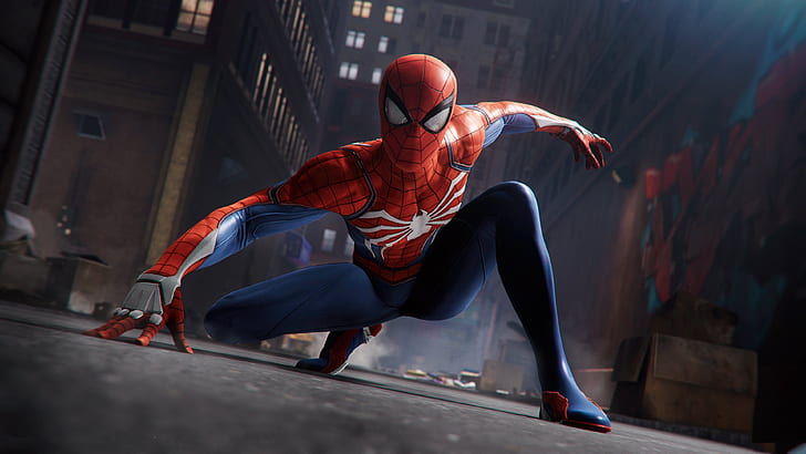 spiderman, game, hd, 4k, 2018 game, game ps, Wallpaper HD
