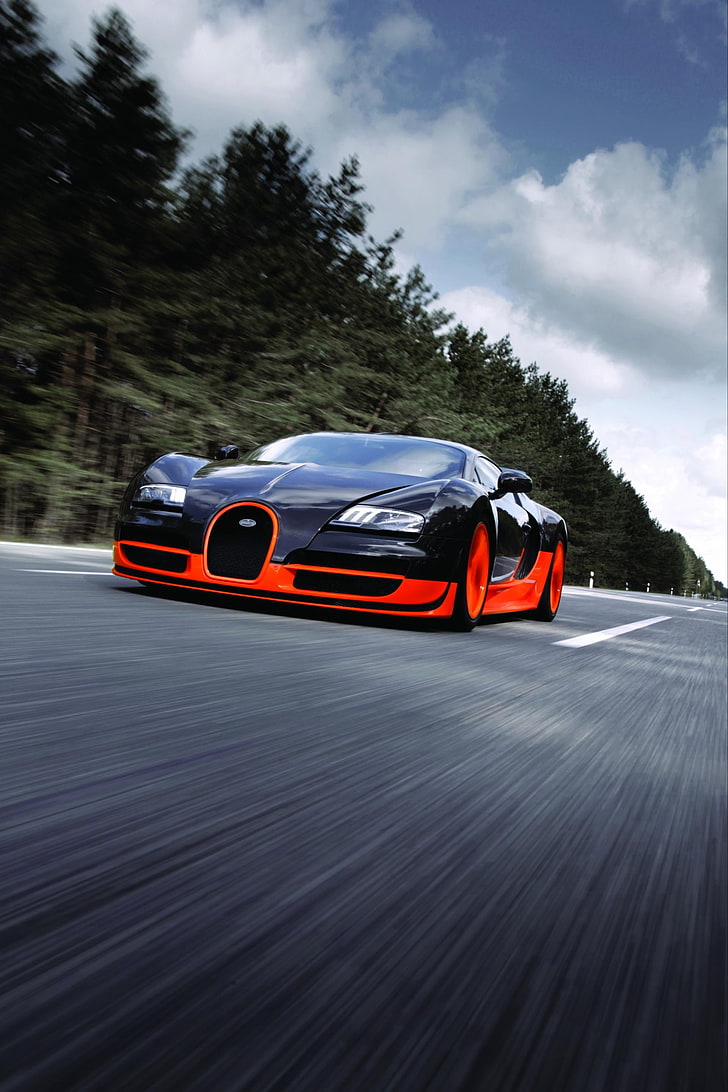 Bugatti Veyron 16.4 Super Sport, 2010 г. Бугати Вейрон Супер Спорт, автомобиль, HD обои, телефон обои
