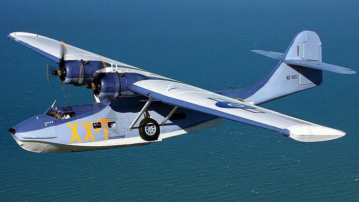 water, flight, the plane, Catalina, hydroplane, PBY Catalina, HD wallpaper