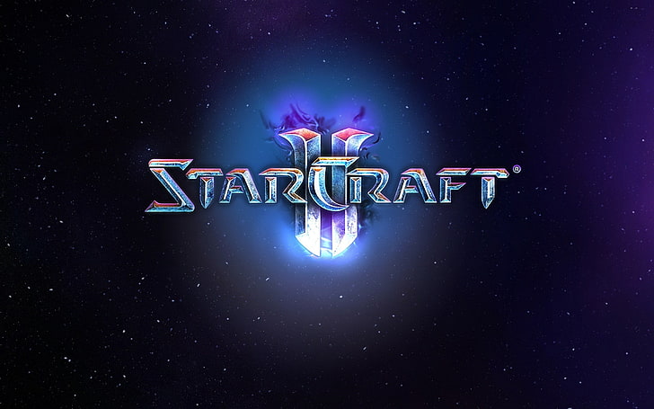 Logo Starcraft, StarCraft, Starcraft II, videogiochi, Sfondo HD