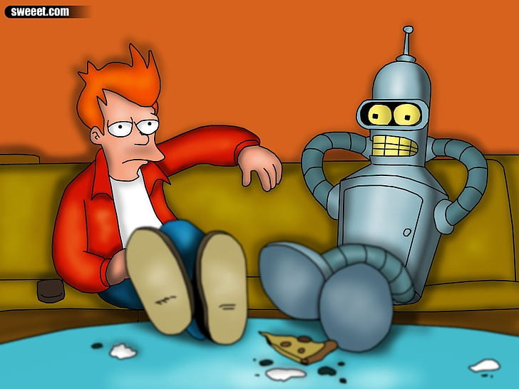 Dibujos animados gracioso Fry and Bender Entertainment Series de TV HD Art,  Fondo de pantalla HD | Wallpaperbetter