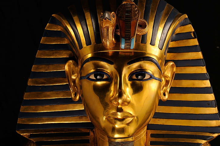 masque de mort égyptien tutankhamuns, Fond d'écran HD