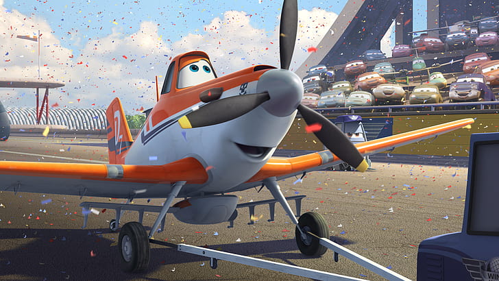 Orange and white Planes character illustration, cartoon, wings, adventure,  HD wallpaper | Wallpaperbetter