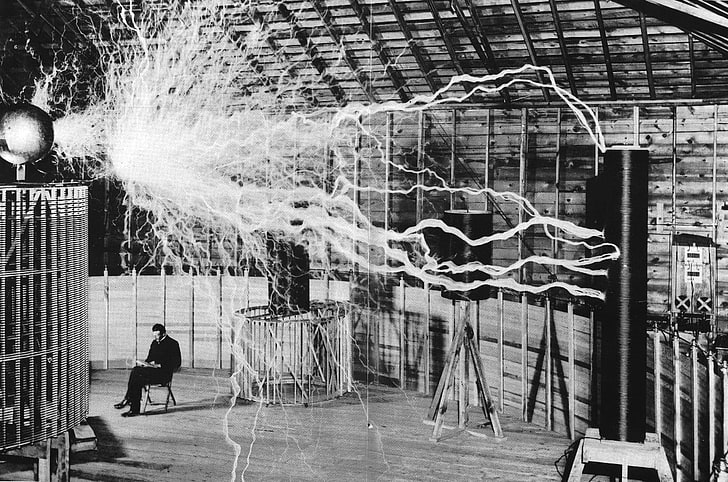 cewka Tesli, nauka, Nikola Tesla, cewka Tesli, Tapety HD