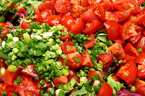овощной салат, текстура, фон, салат, овощи, HD обои HD wallpaper