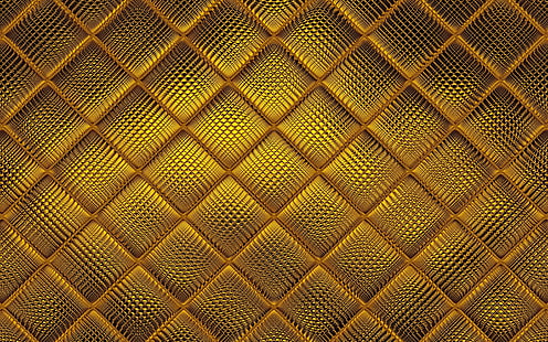 Золотая абстрактная текстура, абстрактная текстура, золотая текстура, мозаика, HD обои HD wallpaper