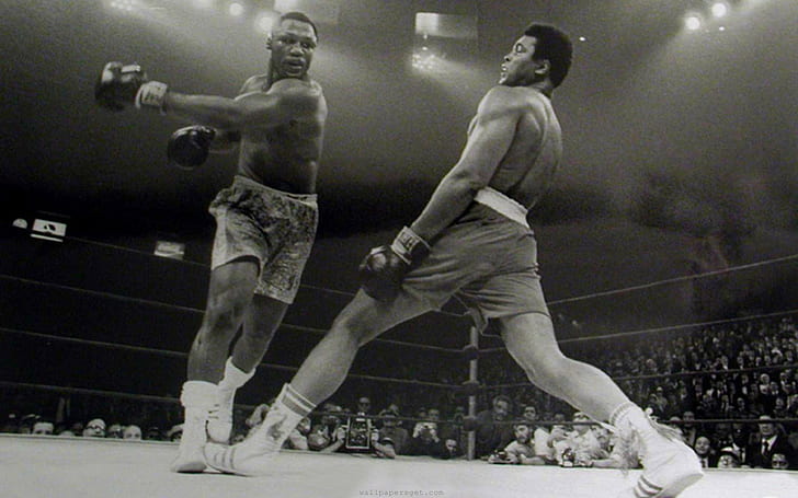 boxeo, deporte, Muhammad Ali, monocromo, hombres, Fondo de pantalla HD