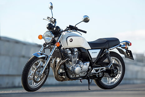 honda cb1100, белый, вид спереди, мотоцикл, автомобиль, HD обои HD wallpaper