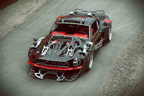 czarny samochód sportowy, samochód, maszyna, Shelby GT, Khyzyl Saleem, Tapety HD HD wallpaper