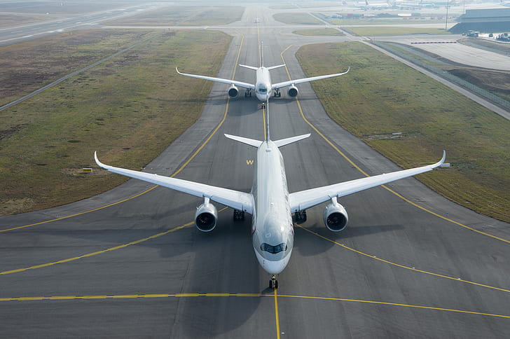 Превозни средства, Airbus A350, Airbus, Самолет, Пътнически самолет, HD тапет
