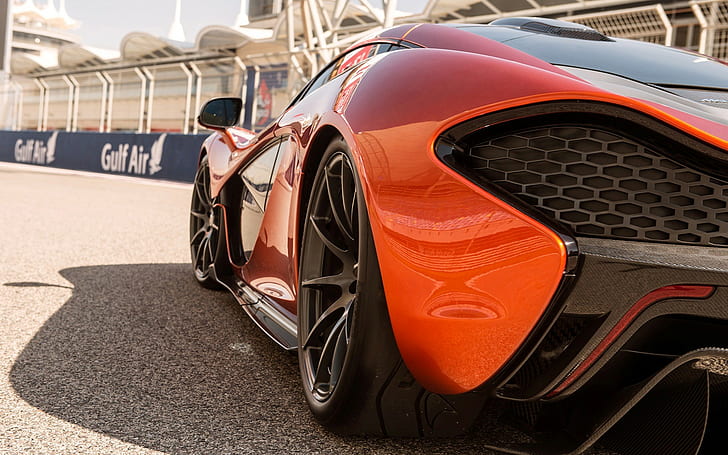 McLaren, McLaren P1, mobil sport, mobil merah, Wallpaper HD
