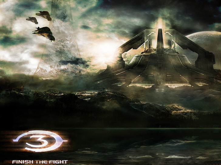 черно-серая машинка, Halo, научная фантастика, видеоигры, Halo 3, HD обои