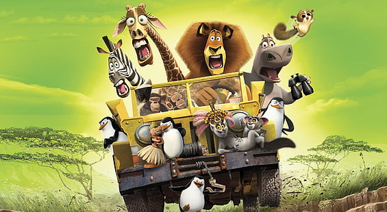 Sfondo Madagascar 2 HD, sfondo Disney Madagascar, Cartoni animati, Madagascar, Sfondo HD HD wallpaper