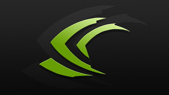 zielono-czarne logo, Nvidia, technologia, Tapety HD HD wallpaper