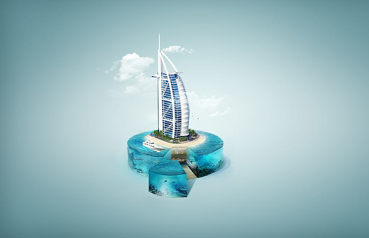 Burj Al Arab, Dubai, 4K, HD papel de parede