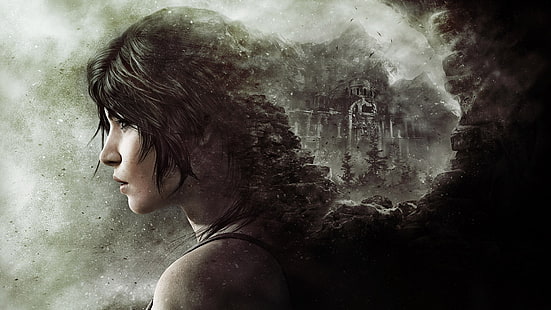 обои женского персонажа, видеоигры, Tomb Raider, Лара Крофт, Rise of the Tomb Raider, цифровое искусство, HD обои HD wallpaper
