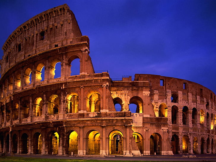 Das Kolosseum Rom Italien HD, die Welt, Reise, Reise und Welt, Italien, Rom, Kolosseum, HD-Hintergrundbild