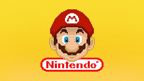 Лого на Nintendo Super Mario, Mario Bros., Mario Kart, Mario Party, Nintendo, ретро игри, видео игри, Nintendo 64, HD тапет HD wallpaper
