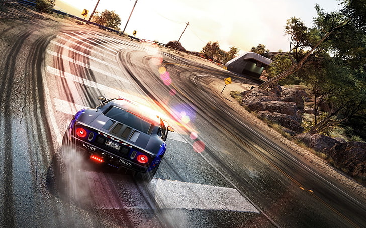 Plakat z grą Need For Speed, gry wideo, samochód, Need for Speed: Hot Pursuit, Ford GT40, Tapety HD
