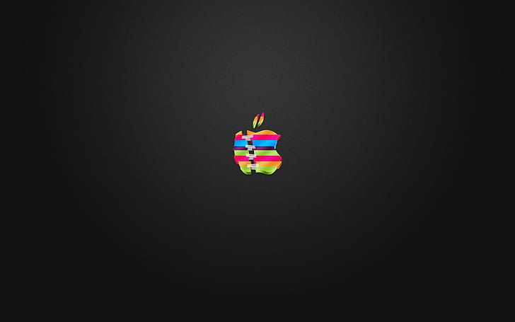 Apple Break-Up Dark, apple logo, mac, apple logo, logo apple, HD wallpaper