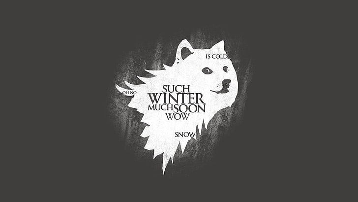 Cet hiver, très bientôt, citation Wow, Début, Game of Thrones, Doge, Meme, Fond d'écran HD