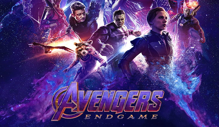 The Avengers, Avengers EndGame, Black Widow, Hawkeye, Rocket Raccoon, War Machine, HD wallpaper