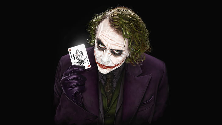 Joker, Heath Ledger, The Dark Knight, HD, HD tapet