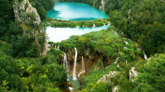 Landcape Park Narodowy Jezior Plitwickich Chorwacja Tapeta 1920 × 1080, Tapety HD HD wallpaper
