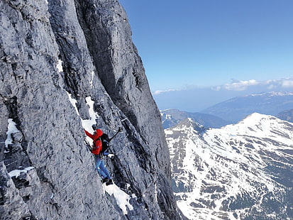 escalada, alturas, montañas, naturaleza, Fondo de pantalla HD HD wallpaper