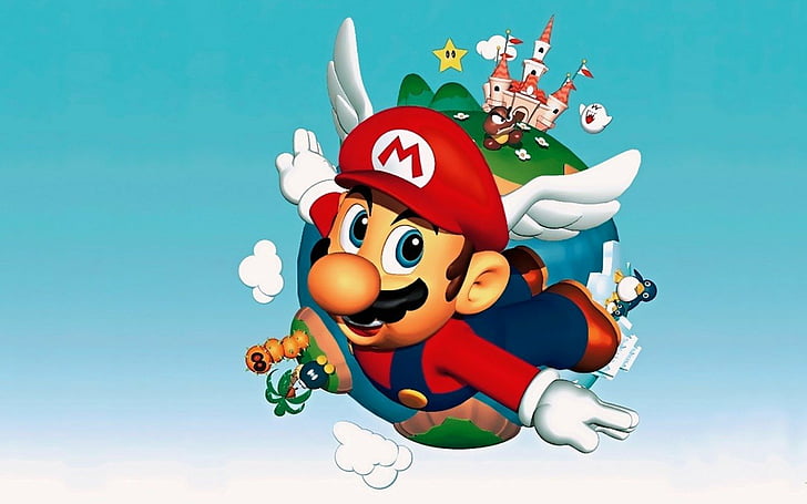 Марио, Супер Марио 64, HD тапет